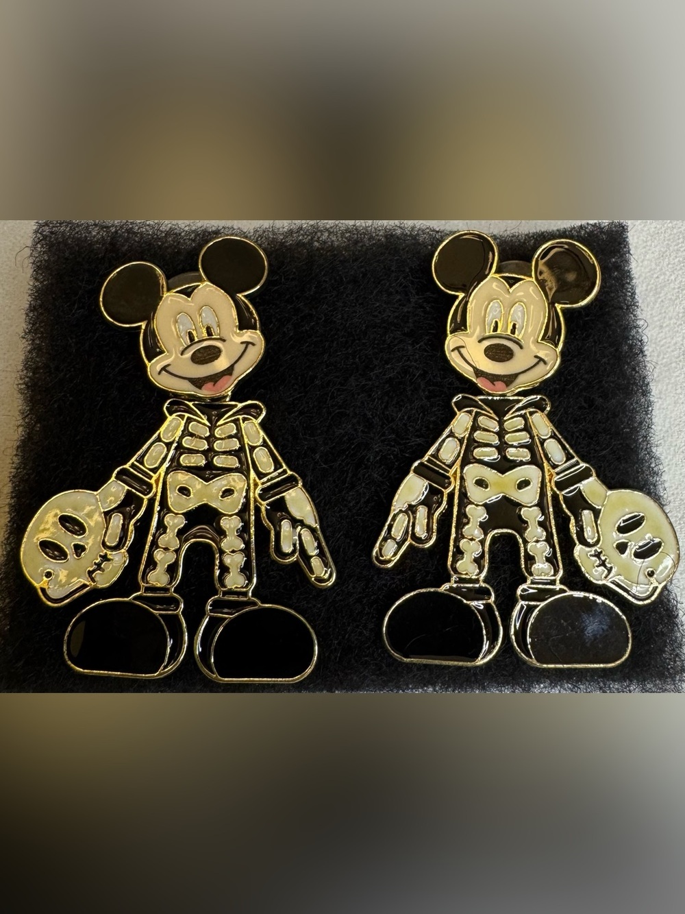 Disney x BaubleBar Mickey Mouse Skeleton Halloween Earrings Glow in Dark Dangle